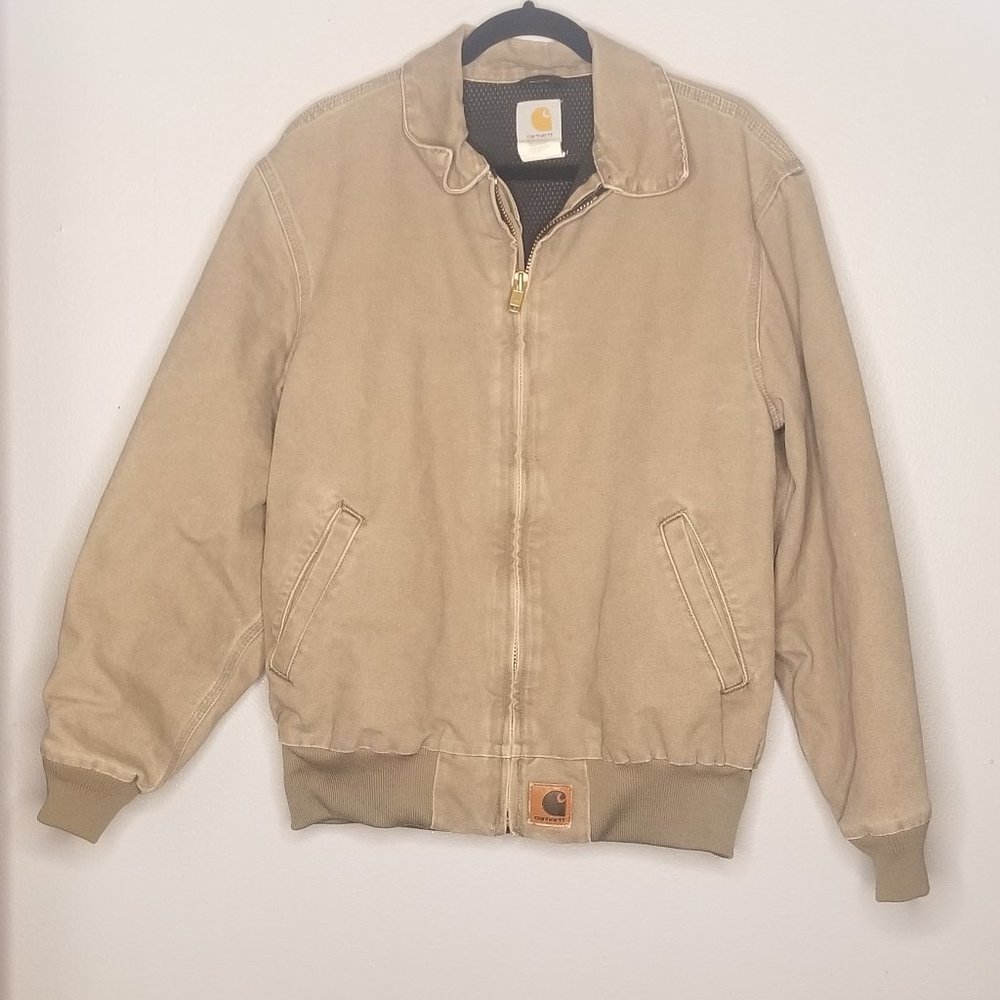 Carhartt heavy coat jacket tan sz Medium
